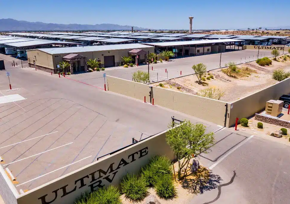 Exterior of storage facility.