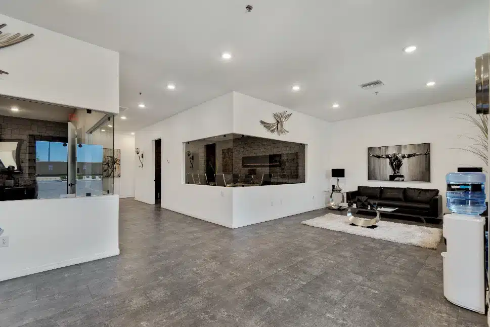 Interior of storage facility office.