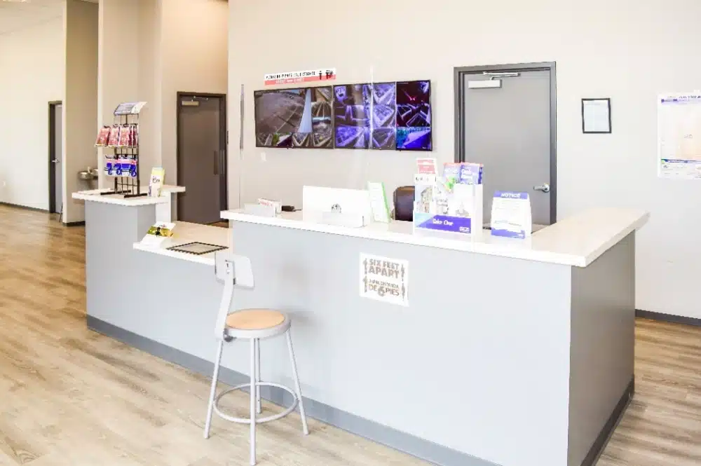 Interior of storage facility office.