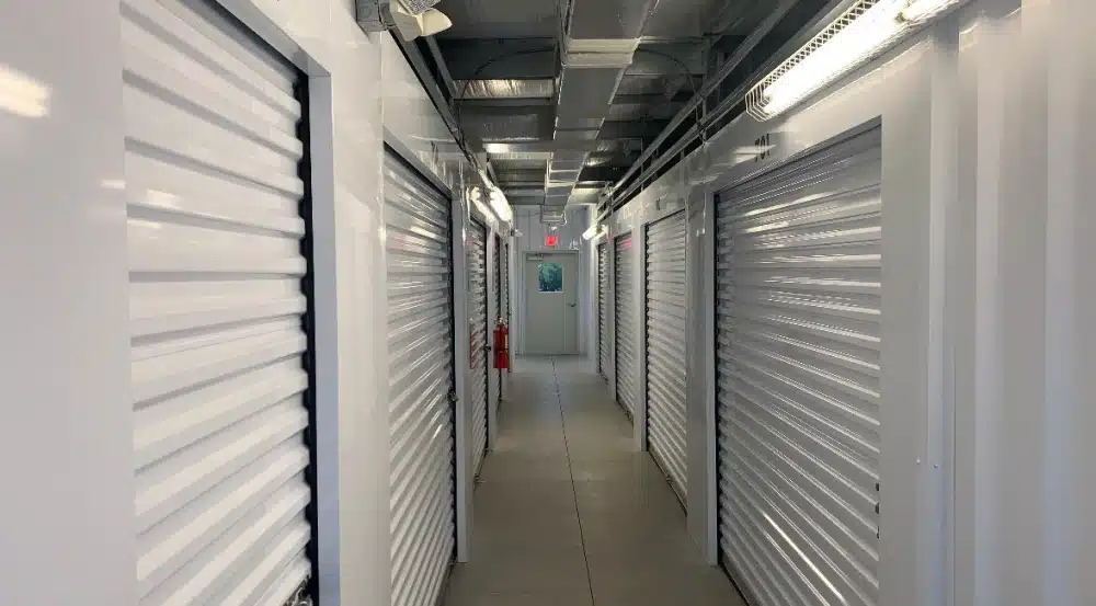 Exterior of storage units.