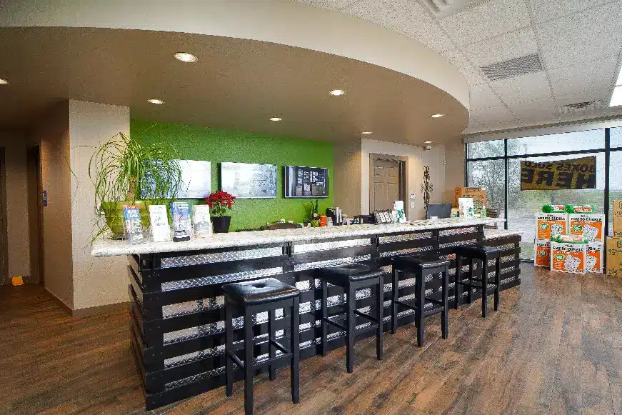 Interior of storage facility office.