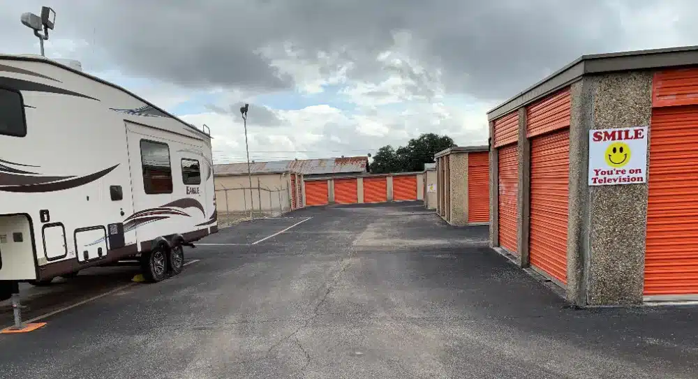 Exterior of storage units.