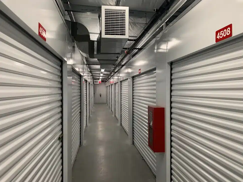 Exterior of storage units.