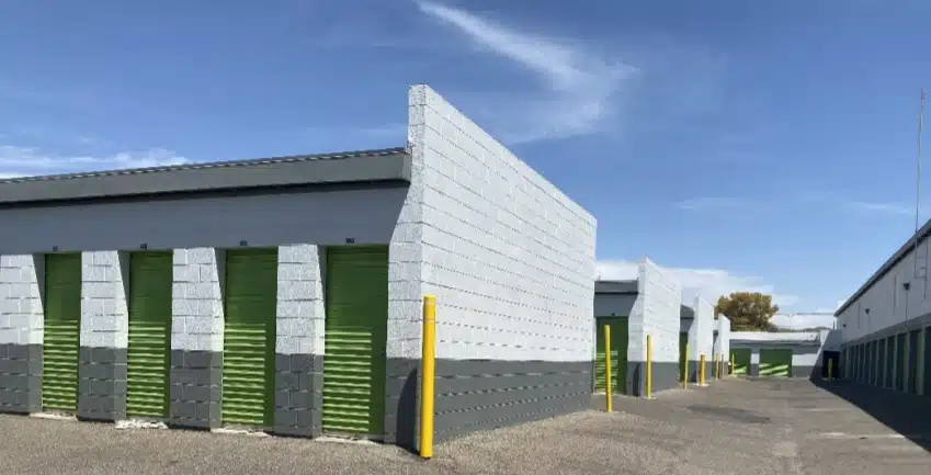 Exterior of storage units.