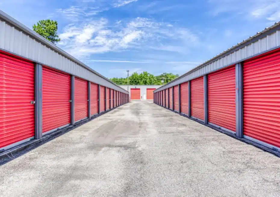 Exterior of storage units.